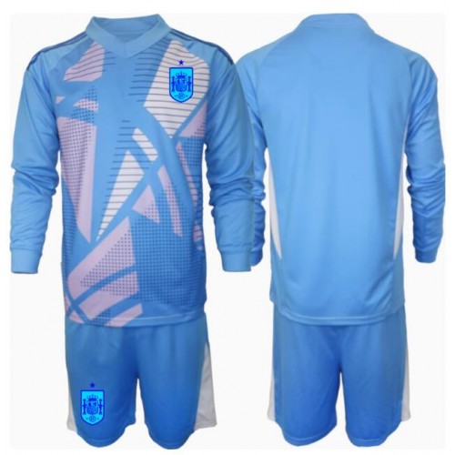 Maglia Calcio Spagna Portiere Prima Divisa Bambino Europei 2024 Manica Lunga (+ pantaloncini)
